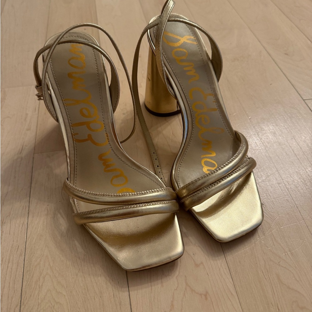 Sam Edelman Kia Gold Strappy Heels